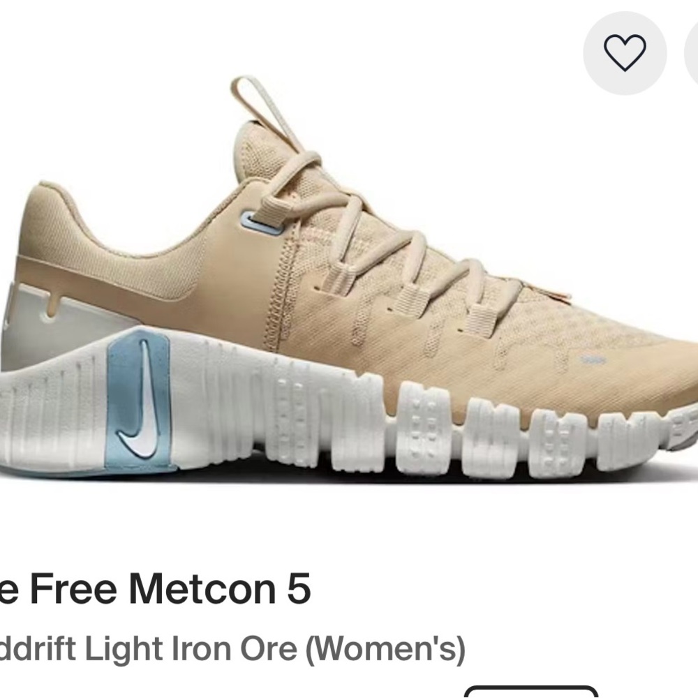 Nike Women's free metcon 5 sand drift women’s 10